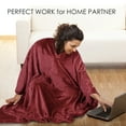 thumbnail image 3 of Poncho Blanket Super Soft Comfy Plush Wearable Fleece Blanket  for Adult, 3 of 6