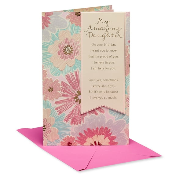 American Greetings Birthday Card for Daughter (Floral Affection)