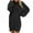 Black, variant on Women Plus Size Dresses Winter Sweater Knit Turtleneck Warm Long Sleeve Pocket Mini Sweater Dress
