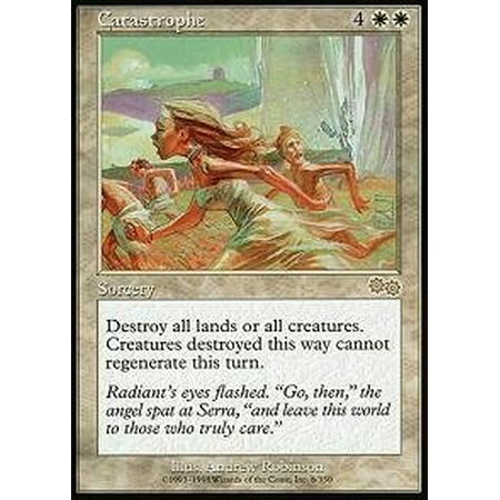 - Catastrophe - Urza's Saga, A single individual card from the Magic: the Gathering (MTG) trading and collectible card game (TCG/CCG). By Magic: the