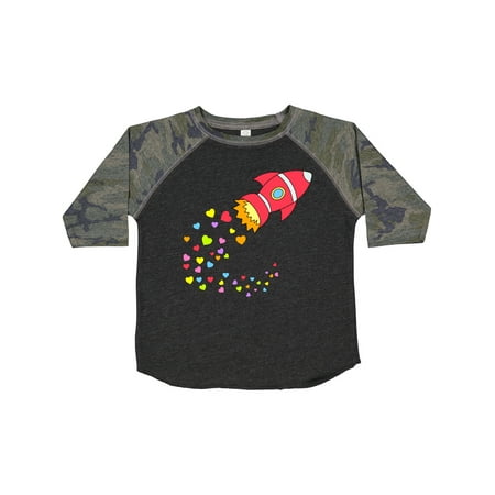 

Inktastic Valentine s Day Rocket Ship with Hearts Gift Toddler Boy or Toddler Girl T-Shirt