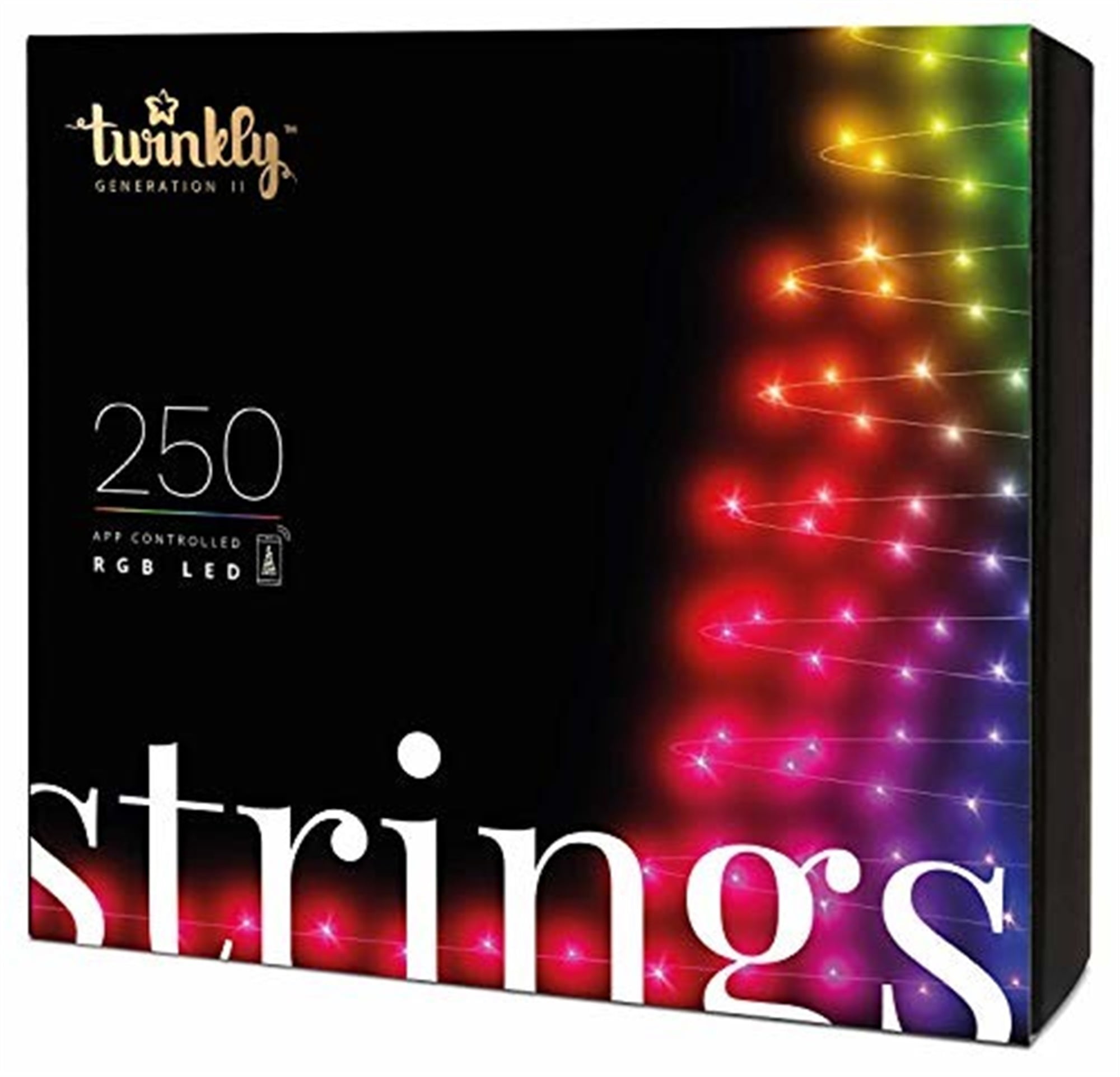 Twinkly 600 LED RGB Multicolor 157.5 Ft Decorative String Lights Bluetooth Wifi 