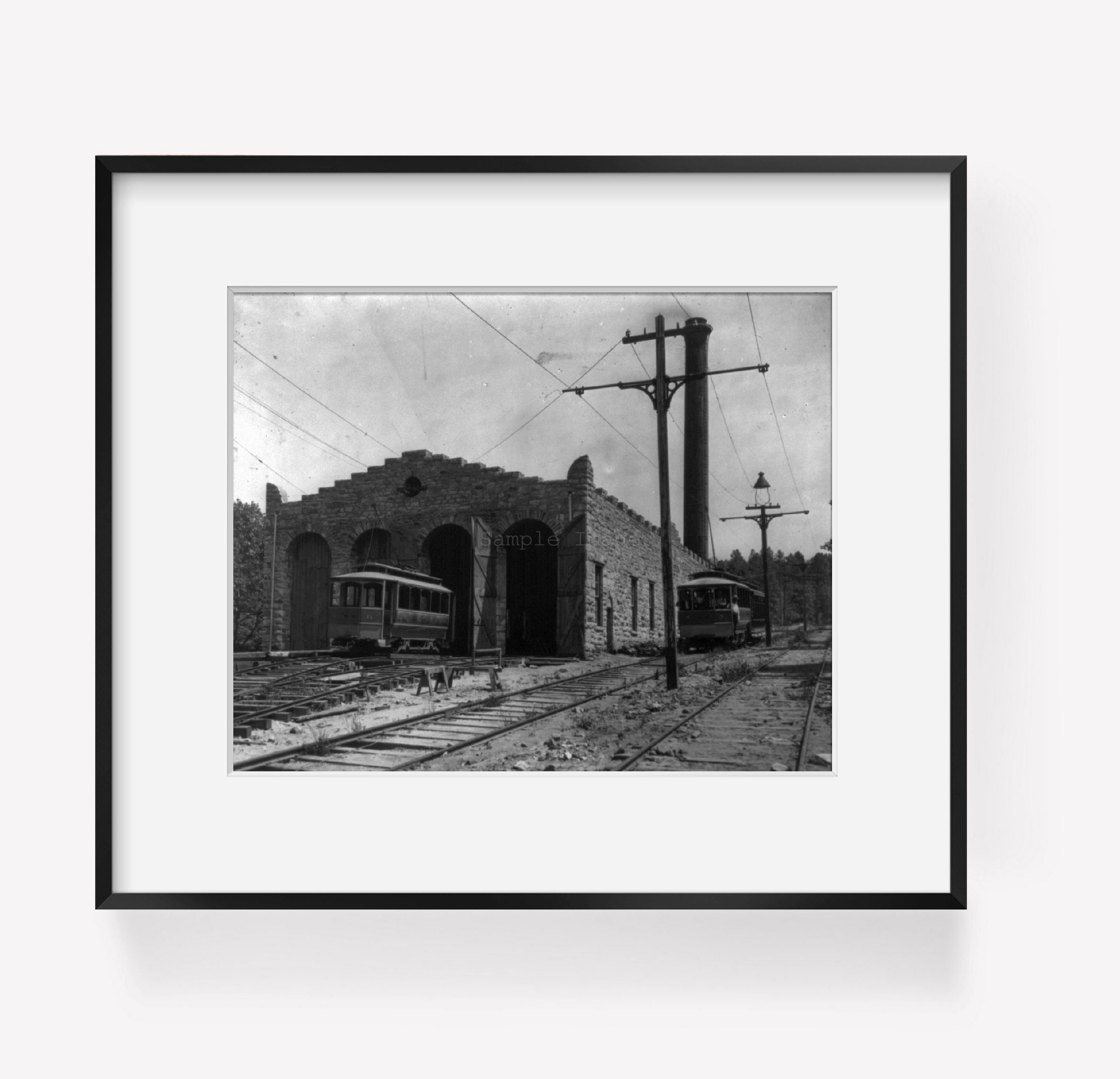 Photo Old Glen Echo Car Barn, barn for trolley cars