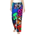 thumbnail image 2 of Lsque Geometry Dash Print Women's Pajama Pants, Lounge Pant - Comfortable Home Wear,Elastic Waistband, Stylish Design-Medium, 2 of 9