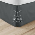 thumbnail image 5 of Pleated Bed Skirt Dust Ruffle Gray So Soft Collection - 14 Inch Drop, 5 of 6