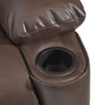 thumbnail image 5 of GDF Studio Upham Contemporary Faux Leather Oversized Pushback Recliner, Dark Brown and Espresso, 5 of 11