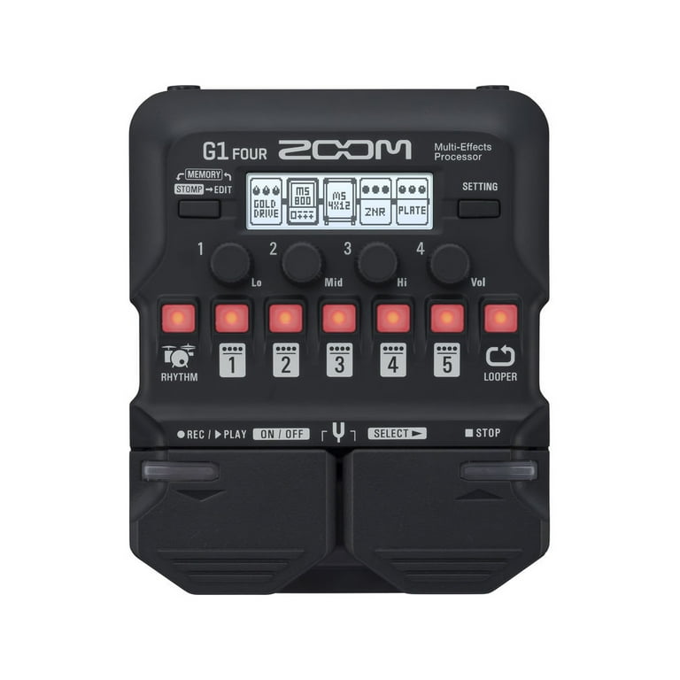 Zoom G1 FOUR Guitar Multi-Effects Processor Pedal with Right