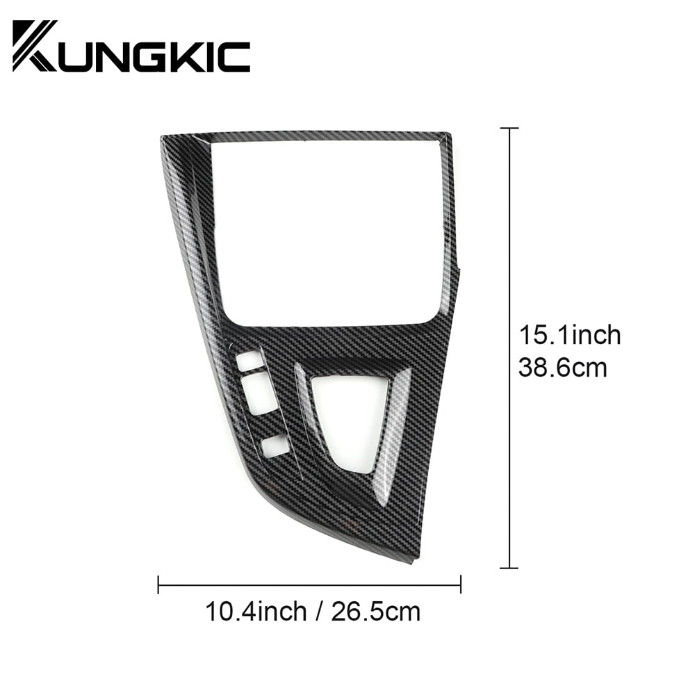 For 2013-2018 BMW F30 Gear Shift Panel Cover Left Hand Drive ABS Carbon Fiber Texture Car Interior Accessories, Black