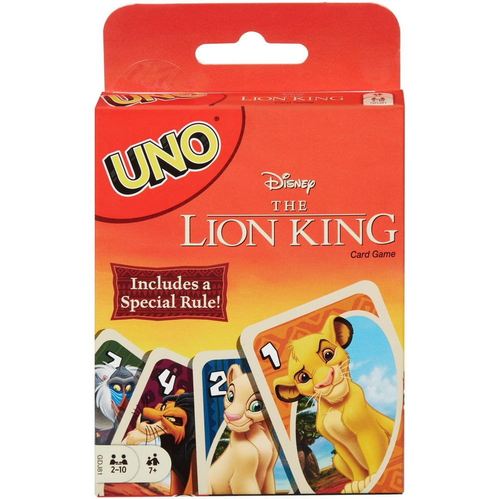 UNO Disney The Lion King Themed Card Game for 210 Players Ages 7Y