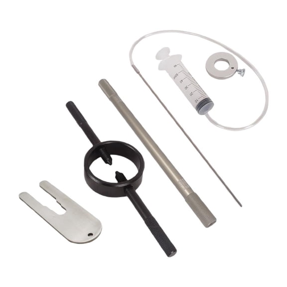 Motorcycle Fork Spring Compressor Tool Kit for Cartridge and Inverted Forks, Oil Level Gauge, Damper Rod Bleed Tool, Motorcycle Maintenance Repair Set
