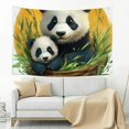 thumbnail image 5 of ZFLMY Panda Bear Baby Panda Tapestry Home Decor 100% Polyester Wall Art Hanging for Decorative Bedroom Living Room Decoration 60x40in, 5 of 7