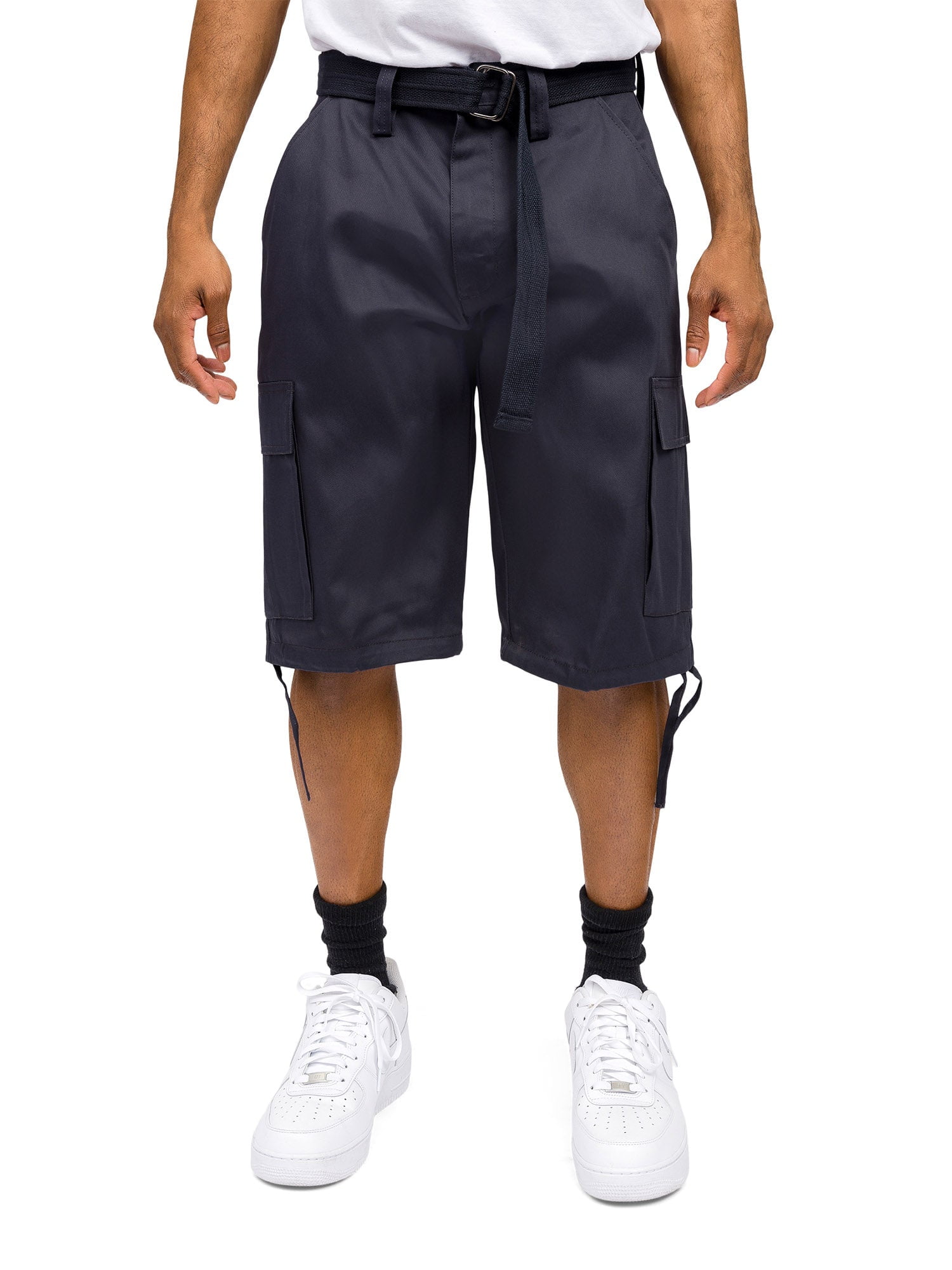 Gstyle USA Men's Belted Cargo Shorts 9AP10 NAVY 42