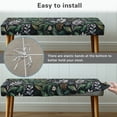 thumbnail image 6 of XYZCANDO Leave Polyester Spandex Fabric Bench Seat Cover with Pet Hair Resistant, Full Elastic Wrap Anti-Wear Bench Covers for Living Room, 6 of 9