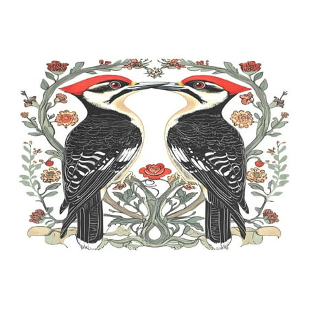 

Ryvnso 1 Piece Placemats Beautiful Flower Bird Dining Mats Heat-Resistant Non-Slip Washable Table Mat