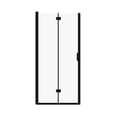 thumbnail image 7 of Noble House 35" Folding Pivot Hinged Shower Door, Semi-Frameless Reversible Bi-Fold Bathroom Glass Panel, Matte Black, 7 of 7
