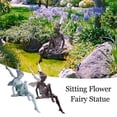 thumbnail image 4 of Resin Crafts, Flower Fairy Garden Ornaments, Turek Sitting Fairy Statue, 4 of 5