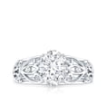 thumbnail image 4 of Oval Lab Grown Diamond Filigree Engagement Ring - 1 Ct Diamond - EF-VS Grade, 10K White Gold, US 6.50, 4 of 8