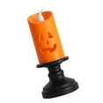 thumbnail image 2 of Cateissary de Halloween de 1/12 Uds., candelabro LED colorido sin llama, decoración de mesa, calabaza, decoración de fiesta de Iluminación navideña PC 1, 2 of 6