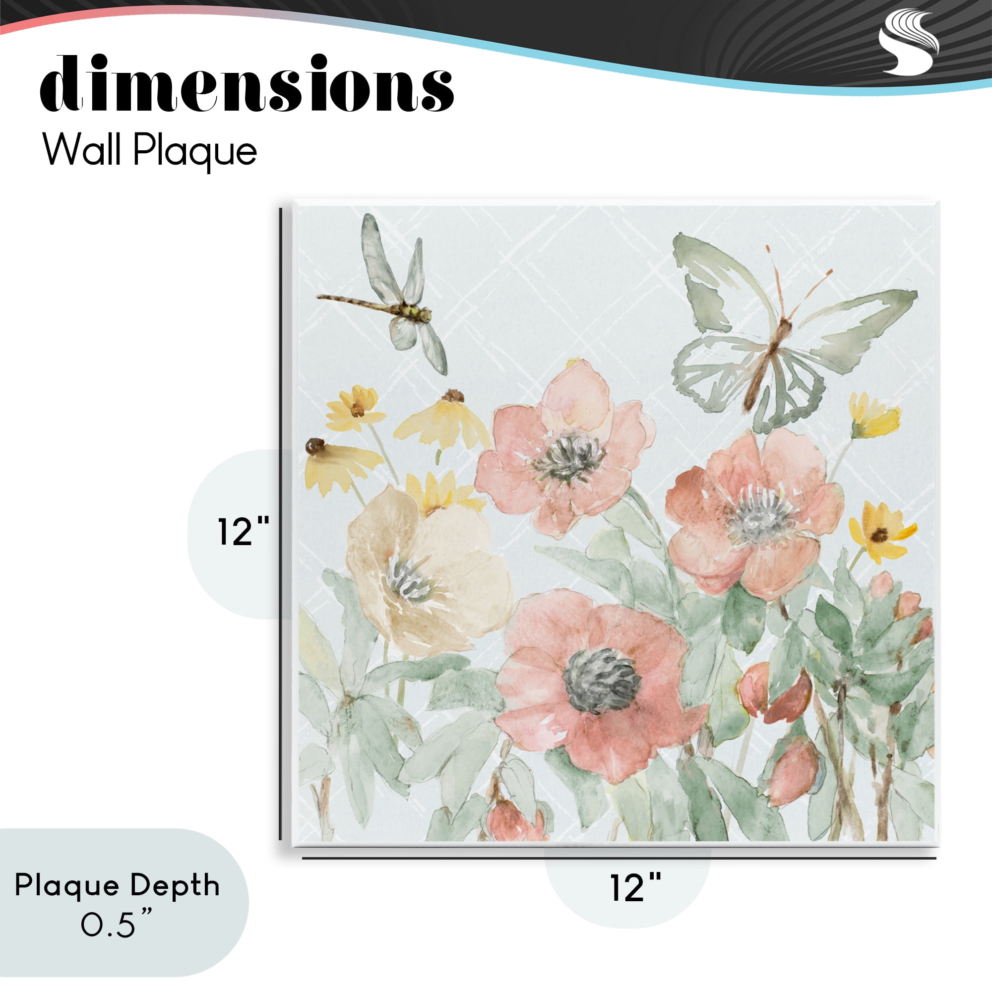 Stupell Industries Garden Joy Butterflies Wall Plaque Art, design by Lanie Loreth