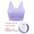 thumbnail image 6 of FUTATA 1/3 Pack Women's Sports Bras Padded Lace Sleep Bras Wireless Full Coverage Push Up Bras Lounge Everyday Bras For Yoga Running Workout, 6 of 6