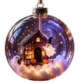 thumbnail image 2 of sruoe Halloween Transparent Scene Ball, Ghost Cottage Hanging Sphere, Halloween Party Supplies, Halloween Decorations for Tree Window Entryway, 2 of 6