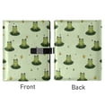 thumbnail image 2 of Leather Notebook with Pen Holder Writing Notepad Includes 100 Pages Lined Journal Cute Frogs on Lily Pads, 2 of 6