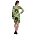 thumbnail image 3 of Moomaya Womens Full Sleeve Printed Midi Length Printed Bodycon Dress, 3 of 7