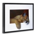 thumbnail image 2 of Stupell Industries Traditional Wild Cougar Resting Head Interesting Illusion Black Floating Frame Canvas Art, 21 x 17, by Alan Weston, 2 of 7