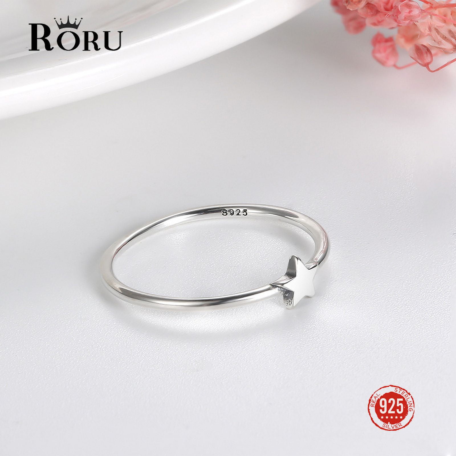 100% 925 Sterling Silver Rings Dainty Fashion Jewelry Minimalism