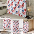 thumbnail image 4 of Bathroom Shower Curtain Independence Day American Flag Waterproof Shower Curtains with Hooks, Red Flowers Roses Bath Curtains Bathtub Curtain Home Decor 48x72in, 4 of 9