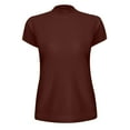 thumbnail image 3 of DuoJiaJ Women's Fashion Casual Thread Solid Color Inside T Shirt Top Women’s High-Neck Workout Tops Brown, 3 of 3