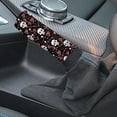 thumbnail image 3 of FORUDESIGNS Skull Heart Arrow Print 2 Pcs Car Shift Knob Cover Handbrake Cover Set, Stretchy Car Gear Shift Knob Cover and Auto Selector Handball Collar Valentine's Day Decoration, 3 of 5