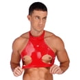 thumbnail image 4 of Lencería Sexy para hombre, camisetas sin mangas con busto abierto, aspecto húmedo, de piel sintética, sin mangas, con cuello Halter y espalda descubierta, Tops eróticos con sujetador Sexy, 4 of 4
