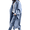 Blue, variant on Women's Black Wool Blend Notched Collar Double Breasted Long Sleeve Trench Coat Oversized Midi