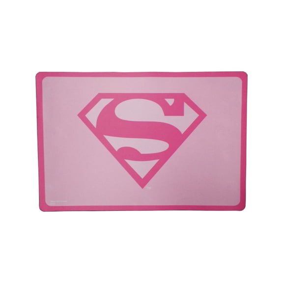 Superman DC Comics Superhero Pink Shield Logo Dog Cat Pet Place Mat