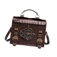 thumbnail image 2 of Bolso bandolera Steampunk Salvador de piel sintética industrial estilo vintage hobo para mujer, 2 of 9