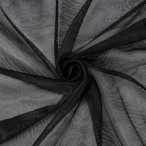 Polyester Mesh Fabric Clothing Accessories Black 1600x0.2mm 5 yards/pc