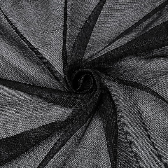 63 Inch x 5 Yard Polyester Tulle Fabric Black Fine Mesh Fabric Tulle Ribbon Netting for Embroidery DIY Lingerie Decoration Clothing Accessories Black