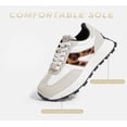 thumbnail image 4 of LUCKY STEP Womens Platform Shoes Chunky Fashion Lace-up Sneakers Casual Shoes,Grey&Leopard, 4 of 10