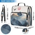 thumbnail image 2 of FORMRS Zipper Binder with Shoulder Strap 2-inch Ring 500 Sheet Capacity File Bag, Art Mountains, 2 of 5