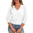 thumbnail image 3 of Jersey LIENRIDY, chaqueta corta con botones de manga 3/4, talla M, 3 of 5