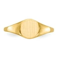 thumbnail image 4 of Solid 14k Yellow Gold 6.5x7.5mm Closed Back Engravable Monogram Signet Ring Band Size 6, 4 of 6