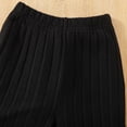 thumbnail image 4 of Mifsaly Little Girls 2 Piece Outfits Set Long Sleeve Button Down Peplum Shirt Tops and Ribbed Flare Pants Kids Fall Spring Clothes for School Daily Wear Fashion Boutique Suit, 4 of 9
