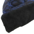 thumbnail image 7 of harmtty Warm Brimless Thickened Fleece Lining Knitted Hat Unisex Winter Colorful Striped Riding Knitted Beanie Hat Royal Blue, 7 of 7