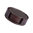 thumbnail image 6 of Rustic Modern Leather Coasters, Luxurious Home Décor For Tabletop Protection, 6 Brown Drink Coasters With Eco-Friendly Moisture Proof Design, Suitable For All Cups And Mugs, 6 of 8