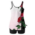 thumbnail image 4 of Trajes de Baño Modestos para las Mujeres Traje de Baño de Eslinga de Impresión de Hojas de Flores Multicolores, Cintura Alta Y Tops de Traje de Baño de Apoyo para las Mujeres, 4 of 6