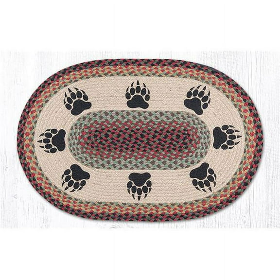 Capitol Importing 65-081BP Bear Paw Oval Patch Rug, 20 x 30 in.