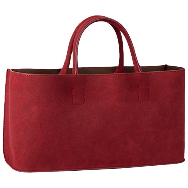 Bolso Tote Ante Cercanías Omnibus Gran Capacidad Contiene Interior (Vino) Rojo