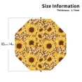 thumbnail image 2 of Lsque Abstract Leopard Print Sunflower Pattern 4" Drink Coasters Set of 4, PVC Leather Absorbent Coasters, Table Coaster Set Decorative Coffee Cup Coasters Housewarming Gift -Octagon, 2 of 6