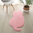 thumbnail image 4 of Alfombra de imitación de piel de conejo para gato, para sala de estar, dormitorio, mesa de café, mesita de noche, lavable a máquina, ajustable, de felpa gruesa, para ventana salediza, 4 of 6